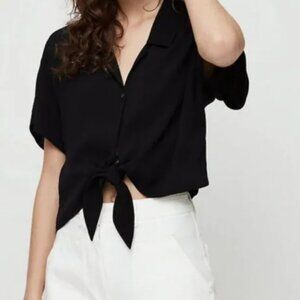 Wilfred Free Black Button Down Shirt Medium